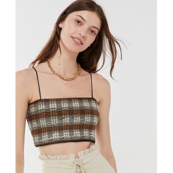 Urban Outfitters Tops - UO Dreamweaver Plaid Cropped Cami Top - Size Medium